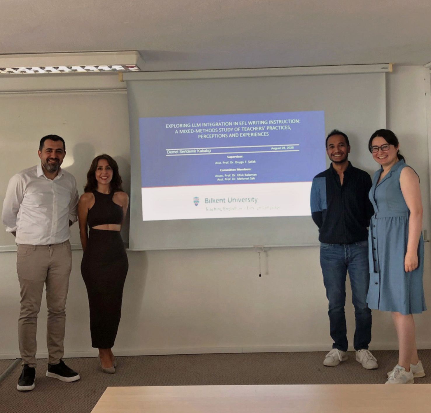 Demet Sertdemir Kabakçı defends her thesis in the MA-TEFL Program